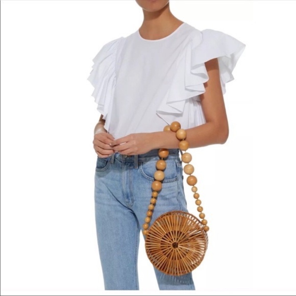 Cult Gaia Luna Bamboo Shoulder Bag
